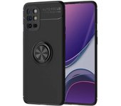 Tumundosmartphone Funda Magnetica Soporte con Anillo Giratorio 360 para Realme 7 Negra