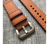 Correa de Cuero para Apple Watch 49mm 46mm 45mm 44mm 42mm 41mm 40mm 38mm iWatch Series 10 9 8 7 6 5 4 3 2 1 SE Ultra 2 Pulsera de Piel Camel para Reloj Apple