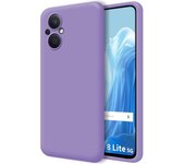 Funda Silicona Líquida Ultra Suave para Oppo Reno 8 Lite 5G color Morada