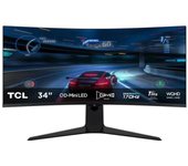 Monitor Gaming Curvo TCL 34R83Q 34"/ WQHD/ 1ms/ 170Hz/ VA/ Regulable en altura/ Blanco y Negro