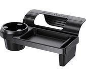 1pc Multifunctional Car Organizer Box With Cup Holder Drink Holder Side Door Window Phone Slot Hanging Storage Rack For Vehicle