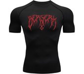 Gym Workout Rash Guard for Men Athletic Quick Dry Compression Shirts Berserk Print Tshirts Tees Tops Undershirts Baselayers