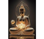 Lotus Meditation Buddha Statue Sculpture Art Poster Aesthetics Zen Religion Canvas Painting Edition Living Room Wall Home Decor