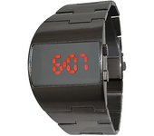 Moda LED Reloj digital hatbres nilitary Relojes Negro Arce inoxidable Grande muñeca multición electrónicos helbres