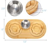 Juego de 2 escarchadores de Bambú para margaritas, Salina Y Azúcar, para Vasas anchos de hasta 6 pulgadas, herramienta para cóceles, accesorios para barmano.