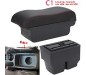 For Ford Fiesta Armrest box For Ford Fiesta MK7 Car Armrest 2009-2017 Car Storage box Curved Surface leather easy installation