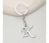 Simple A-Z 26 Letter Pendant Keychain English Alphabet Keyring For Friend Good Gift Holder Handbag Car Jewelry