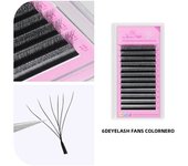 GLAMLASH 3D4D5D6D7D8D W Eyelash C/D/L/LU/M Premade Volume Fans Brown Lash Extensions Natural Soft