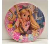ALMACENESADAN, procos, 5121, Pack fiesta cumpleaños; pack 8 platos de cartón 23 cm; de la licencia Rapunzel