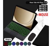 Backlit Touchpad Keyboard Case For Samsung Galaxy Tab A9+ A9 Plus 11 2023 X210 X215 X216 Cover Korean Hebrew Spanish Keyboard