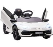 HOMCOM Coche Eléctrico Lamborghini para Niños Coche de Batería 12V Velocidad Max.5 km/h Puerta de Tijera con Control Remoto MP3 Luces y Cinturón de Seguridad