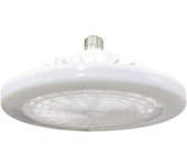 Luz de ventilador de techo E27, Luz de ventilador Instalación fácil con temporizador, Techo Transparent Ventiladores de techo con Luces, Luz de ventilador inteligente, 2 en 1 Diseño de control remoto