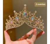 1/2Pcs Kidsren's Golden Crown Headband Sweet Princess Little Girl Party Catwalk Crown Headband Kidsren's Headwear