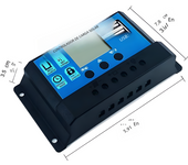 Solar Charge and Discharge Controller LCD Display Dual USB Automatic Solar Panel Charger Regulator 5V-24V Voltage Regulator