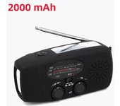 Solar Hand Crank Powered Camping Light With AM/FM Radio Outdoor 10000mAh USB Charging Multifunctional Hand Dynamo LED Flashlight