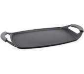 Quid Asador Aluminio Forjado 47x29cm Negro Silicona Baquelita Antiadherente Vitrocerámica