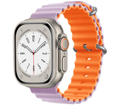 Original Ocean Silicone Strap for Apple Watch Ultra Band 45mm 49mm 41mm 44mm 40mm 42mm 38mm  Bracelte IWatch Series 9 8 7 6 Ultr