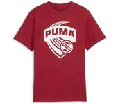 Camiseta de Manga Corta Puma Basketball para niños en color rojo