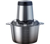Picadora Electrica de Acero Inoxidable, 300W Picadora de Alimentos, Picadora de Cocina con 4 Cuchillas afiladas y tazón de Acero Inoxidable de 2L,Picadora de Carne para Verduras, Carne, Especias
