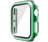 Glass+Diamond Watch Case for Apple Watch Series 8 7 6 SE 5 4 321 Screen Protector iWatch 45mm 41mm 44mm 40mm 42mm 38mm PC Cover