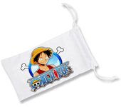 MERCHANDMANIA PACK 2 FUNDAS BOLSA MULTIUSOS logo one piece personaje Monkey D Luffy sombrero paja gafas dados rol personalizada color