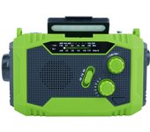 Radio meteorológica de emergencia con manivela, radio meteorológica, radio de manivela, 5000 mAh, carga solar, funciona con manivela y batería, linterna de emergencia para exteriores