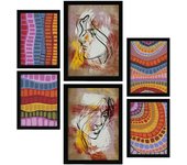 Nacnic Set De 6 Razzle Dazzle Posters - Abstracto Femenino - Cuadros Decorativos Estéticos - Sala De Estar, Dormitorio, Hogar - Alta Calidad