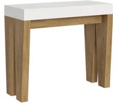 Consola extensible 90x40/300 cm Spimbo Mix tapa Fresno Blanco-Roble Extructura natural