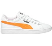 Zapatilla Puma Jr Smash 3.0 Lea Blanco/Naranja
