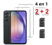 4in1 Tempered glass For Samsung Galaxy A54 A34 A14 A53 5G Lens Film For Samsung A12 A13 A32 4G A52s A52 A33 Screen Protetor