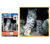 BP Rompecabezas Leopardos 100 Piezas - Cartón Mixto FSC - Fotografía WWF - 38x38 Cm
