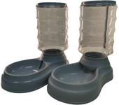 ✅ Bebedero y Comedero PACK Automático para perros 3,5L Mister Zoo, bebedero y comedero automático para mascotas, bebedero y comedero automático para gatos, con regulador dosificador y patas de goma anti-deslizantes.