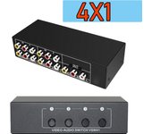 AV Switch Selector Box 2/4/8-port Composite RCA Switch splitter hub Switcher for Wii PS2 Xbox DVD STB HDTV