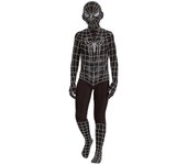 Black Spiderman Cosplay Costume Party Jumpsuit Fitted Kids Clothes Spiderman Face Paint-c
