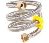 Qrity 2 Unidades G 1/2 "x 1/2" Maple Inxifiable Trenzado Manguera de Agua Flexible Tubería Plomería para Baño Inodoro Grifos Cocina 40cm