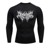 Thorns Print Gym Compression Shirt Men's Running Fitness Workout Summer Quick-Drying Short-Sleeved Sports Sportswear Rash Guard