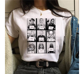 Horror Friends Pennywise Michael Myers Jason Voorhees Halloween Women T-Shirt Top Ouija T Shirt Camiseta Female Tee Short sleeve