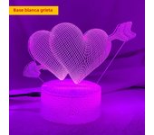 Pierce your heart 3d Night Light with Heart Led Touch Switch Colorful Atmosphere for Home Decoration Light Table Lamp Bedside