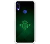 Funda original compatible con Xiaomi Redmi Note 7-Note 7 Pro - Real Betis Balompié Escudo verde sobre textura