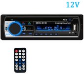 Radio de Coche 1 din Reproductor Estéreo Digital Bluetooth with Salida AUX en El Dashboard Reproductor de MP3 60Wx4 FM Audio Estéreo Música USB/SD
