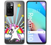 Funda Silicona Transparente para Xiaomi Redmi 10 (2021/2022) diseño Unicornio Dibujos