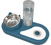 Non-slip Double Cat Bowl Transparent Dog Bowl with Stand Pet Feeding Water Bowl for Dog Cats Food Pet Feeder Bowls Product Stuff
