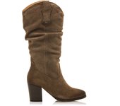 botas de tacón mujer jolie marron con cierre cremallera y tipo de puntera redonda