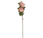 Poenia Arte Floral - Vara de Peonia Artificial 63cm 3pcs - Decoración Floral de Alta Calidad