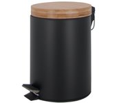 5 litros Cubo de Basura PARA EL Baño de Diseño-Bambú Superior | Cierres Suave-Anti-Huellas
