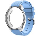 Silicone Case+band For Samsung Galaxy watch 46mm 42mm strap Gear S3 Frontier Band Sports watchband+Protector watch case 42/46 mm