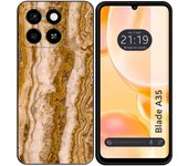 Tumundosmartphone Funda Silicona para Zte Blade A35 / A55 diseño Mármol 10 Dibujos