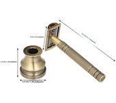 Metal Razor Shaving Kit Double Edge Safety Razor with Stand Manual Beard / Mustache Removal Tool Kit