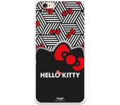 Funda original compatible con iPhone 6 o 6S con un diseño de Hello Kitty Cubos B/W