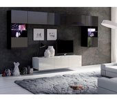 Conjunto de salón Providence B106 , Muebles ES, Aglomerado laminado, Con mesa de tv, 300 x 43cm